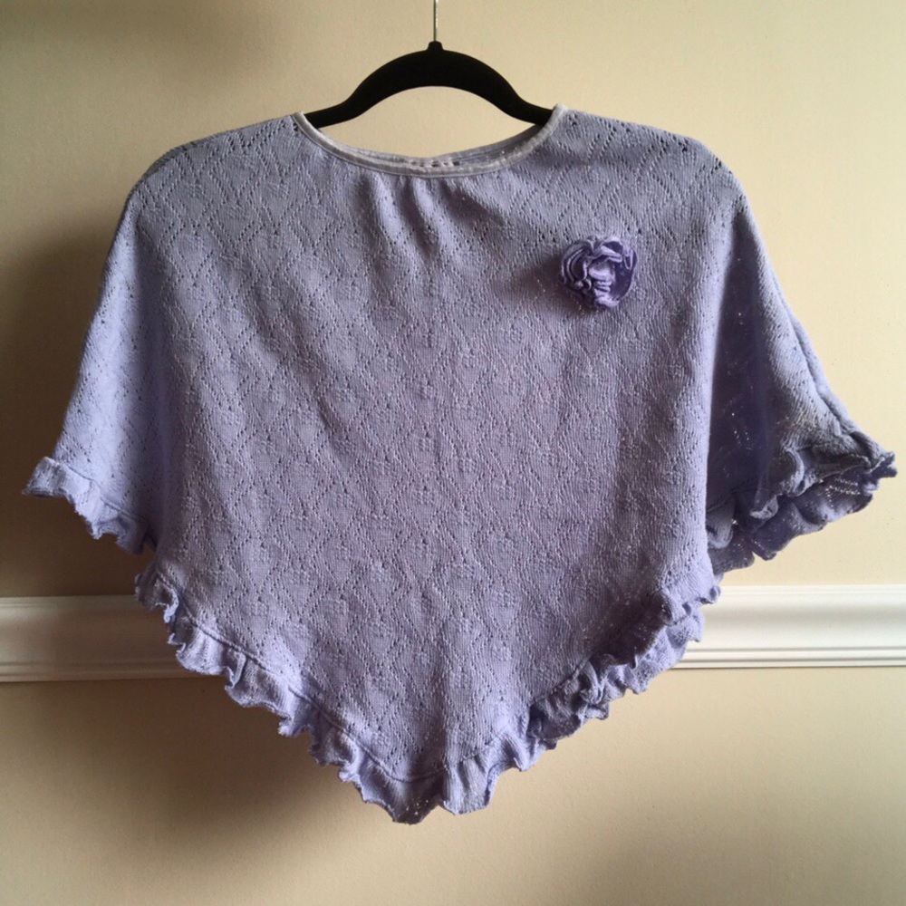 vintage periwinkle eyelet coat